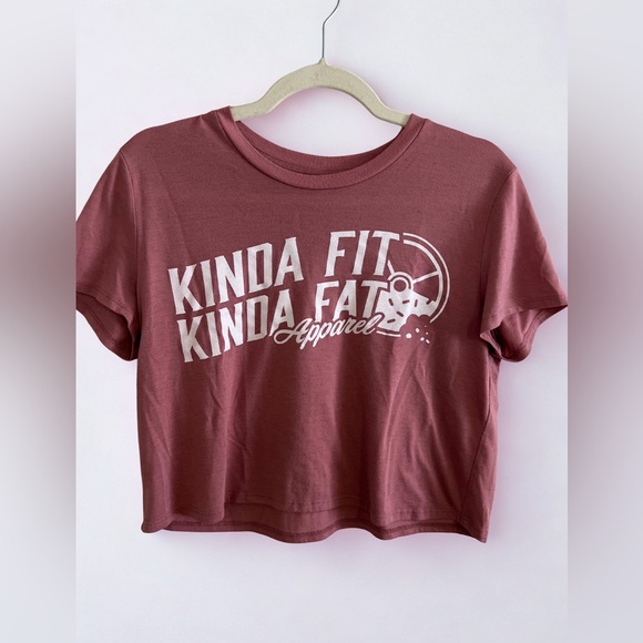 Kinda Fit Kinda Fat Tops - Kinda Fit Kinda Fat Women's Pink Crop Top 💪🏽